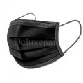 Mascarillas quirúrgicas desechables de 3 capas, 50 uds, Negro