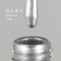Esmalte Stamping Dark 03, Plata, 10 ml