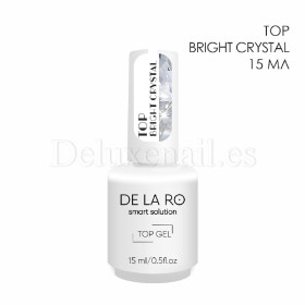 Bright Crystal Top DE LA RO, top transparente sin UV filtros sin pegajosidad, 15 ml