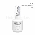 Bright Crystal Top DE LA RO, top transparente sin UV filtros sin pegajosidad, 15 ml
