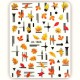 Pegatina adhesiva JO-1666, Hojas otoño, multicolor
