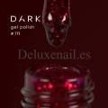 Gel Polish 111 DARK, esmalte semipermanente granate con purpurina roja, 6 ml