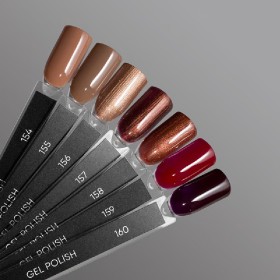 Gel Polish 156 DARK, esmalte semipermanente beige oscuro con micro brillo, 6 ml