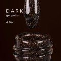 Gel Polish 126 DARK, esmalte semipermanente marrón oscuro con micro brillo, 6 ml