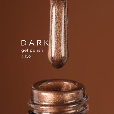 Gel Polish 156 DARK, esmalte semipermanente beige oscuro con micro brillo, 6 ml