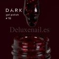 Gel Polish 112 DARK, esmalte semipermanente granate oscuro con purpurina roja, 6 ml