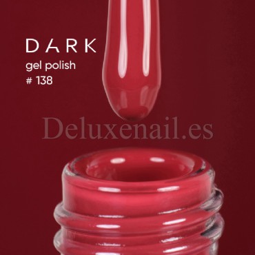 Gel Polish 138 DARK, esmalte semipermanente rojo oscuro, 6 ml