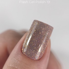Esmalte Reflectante Flash 19 Dark, Beige rosado, 10 ml