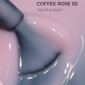 Liquid Polygel Coffee Rose 02 DE LA RO, polygel líquido de color rosa bebé, 15 ml