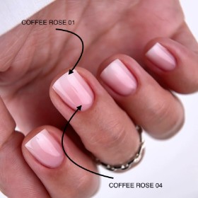 Liquid Polygel Coffee Rose 04 DE LA RO, polygel líquido de color rosa empolvado, 15 ml