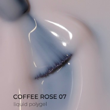Liquid Polygel Coffee Rose 07 DE LA RO, polygel líquido de color beige nude, 15 ml