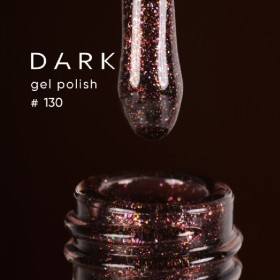 Gel Polish 130 DARK, esmalte semipermanente borgoña oscuro con micro brillo, 6 ml