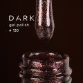 Gel Polish 130 DARK, esmalte semipermanente borgoña oscuro con micro brillo, 6 ml