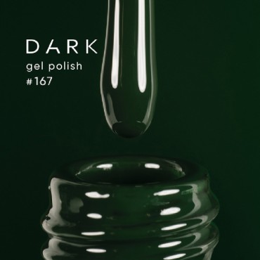 Gel Polish 167 DARK, esmalte semipermanente verde oscuro, 6 ml