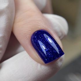 Gel Polish 169 DARK, esmalte semipermanente azul con micro brillo, 6 ml