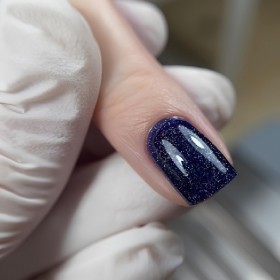 Gel Polish 171 DARK, esmalte semipermanente azul oscuro con micro brillo, 6 ml
