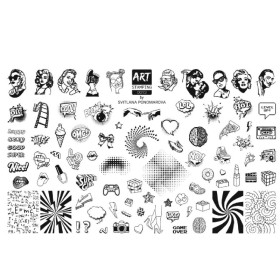 copy of Placa Stamping 02, Flores (Pequeña)