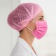 Gorros desechables, Rosa, 100 uds