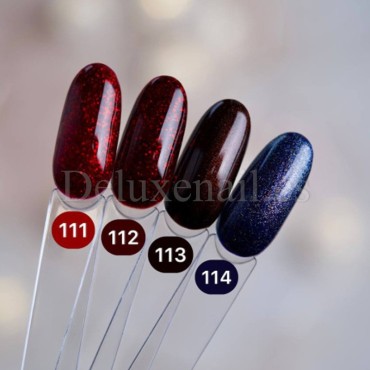 Gel Polish 114 DARK, esmalte semipermanente azul con micro brillo, 6 ml