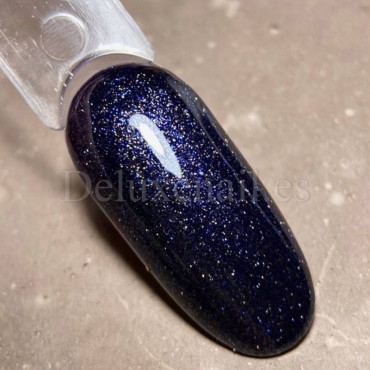 Gel Polish 114 DARK, esmalte semipermanente azul con micro brillo, 6 ml
