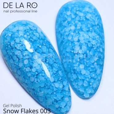 Colección de Esmaltes Permanentes Snow Flakes DE LA RO, 10 ml