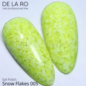 Colección de Esmaltes Permanentes Snow Flakes DE LA RO, 10 ml