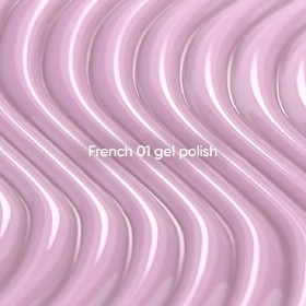 Gel Polish French 01 NAILSOFTHEDAY, esmalte semipermanente rosa, 10 ml