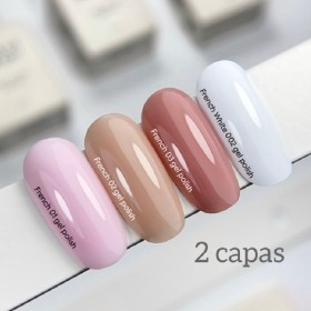 Gel Polish French 01 NAILSOFTHEDAY, esmalte semipermanente rosa, 10 ml