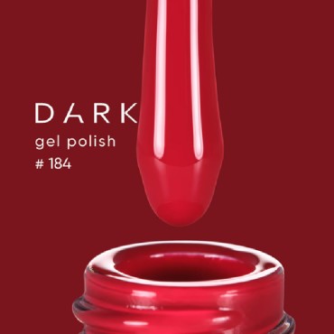 Gel Polish 184 DARK, esmalte semipermanente rojo, 6 ml
