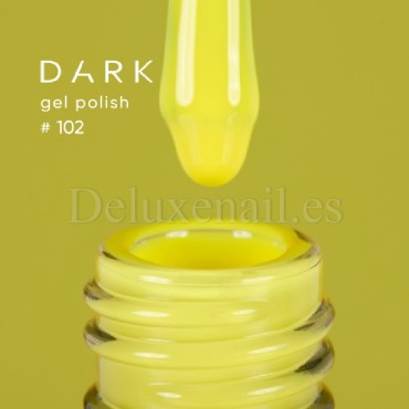 Gel Polish 102 DARK, esmalte semipermanente amarillo neón, 6 ml