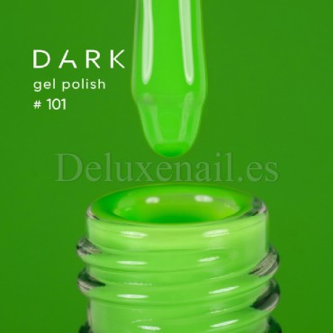 Gel Polish 101 DARK, esmalte semipermanente verde neón, 6 ml