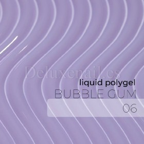 Liquid Polygel Bubble Gum 06 DE LA RO, polygel líquido de color lavanda pastel, 30 ml
