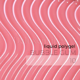 Liquid Polygel Bubble Gum 10 DE LA RO, polygel líquido de color coral pastel, 30 ml