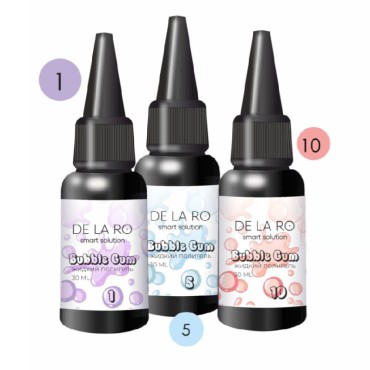 Liquid Polygel Bubble Gum 01 DE LA RO, polygel líquido de color lila pastel, 30 ml