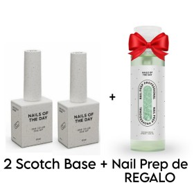 Kit de preparación 2+1 NAILSOFTHEDAY - 2 Scotch Base 10 ml + Nail Prep 200 ml REGALO