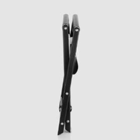 Soporte plegable para bolsos Air Max de polipiel negra con patas negras