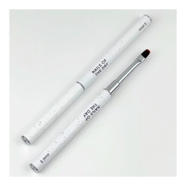 Pincel ovalado plano para gel de pelo sintético NAILSOFTHEDAY Brush Oval, 9 mm