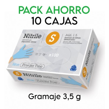 copy of Guantes de vinilo sin polvo Easy Care - Azul Transparentes , 100 unidades, talla S