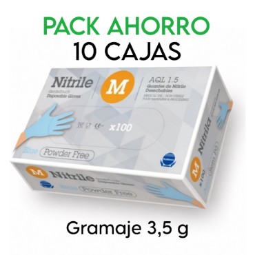 copy of Guantes de vinilo sin polvo Easy Care - Azul Transparentes , 100 unidades, talla S