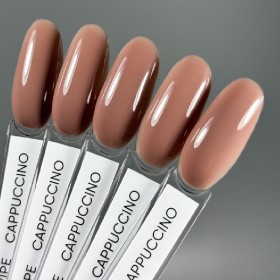 Cappuccino Top DARK, top sin pegajosidad beige rosado con UV filtro, 10 ml