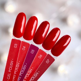 Gel Polish 005 DARK, esmalte semipermanente rojo frambuesa, 6 ml