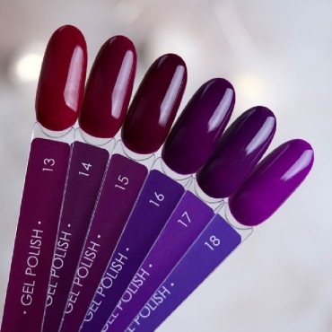 Gel Polish 018 DARK, esmalte semipermanente morado, 6 ml