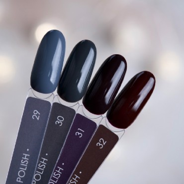 Gel Polish 031 DARK, esmalte semipermanente marrón berenjena oscuro, 6 ml