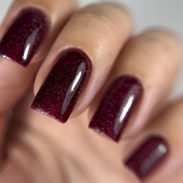 Gel Polish 122 DARK, esmalte semipermanente burdeos con micro brillo, 6 ml