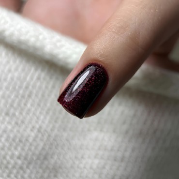 Gel Polish 122 DARK, esmalte semipermanente burdeos con micro brillo, 6 ml