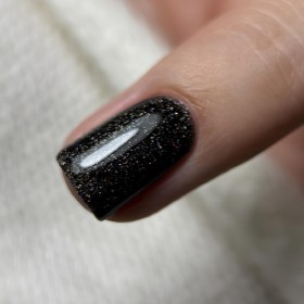 Gel Polish 127 DARK, esmalte semipermanente marrón oscuro con micro brillo, 6 ml