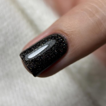 Gel Polish 127 DARK, esmalte semipermanente marrón oscuro con micro brillo, 6 ml