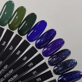 Gel Polish 166 DARK, esmalte semipermanente verde botella, 6 ml