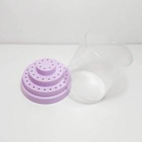 Fresero plástico con tapa para 48 fresas, Violeta