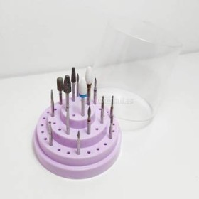 Fresero plástico con tapa para 48 fresas, Violeta